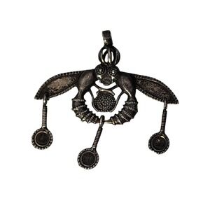 Vintage 925 Sterling Silver Minoan "The Bees of Malia" Greek Pendant